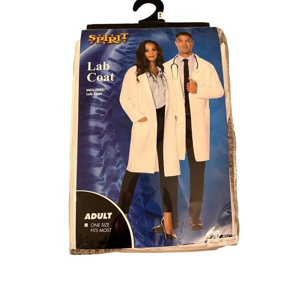 NWT Spirit Lab Coat Doctor Dentist Halloween Costume Professional Stethoscope - Picture 1 of 4